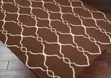 Partington Brown Wool Carpet Area Rug - Clearance
