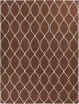 Partington Brown Wool Carpet Area Rug - Clearance