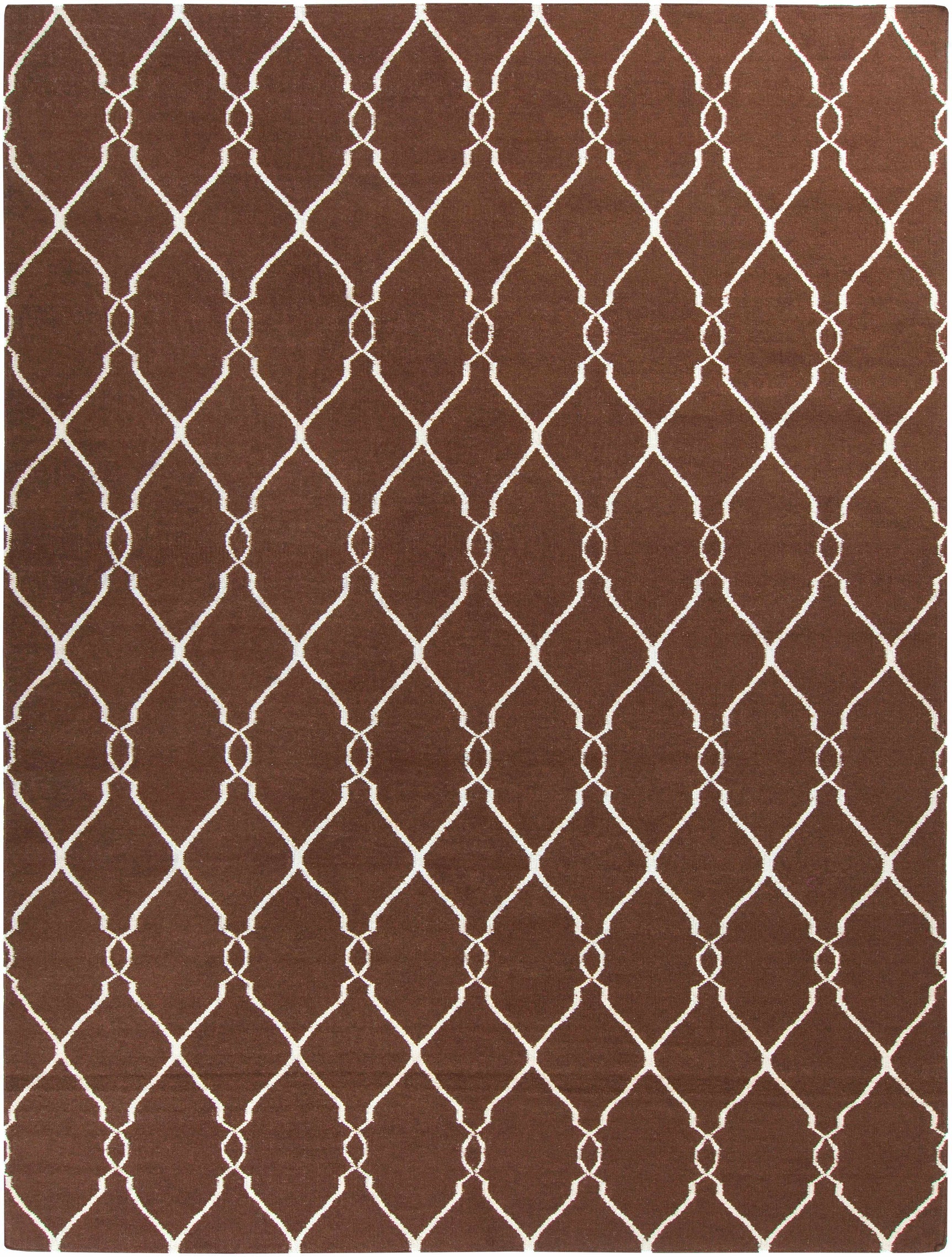 Partington Brown Wool Carpet Area Rug - Clearance