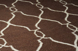 Partington Brown Wool Carpet Area Rug - Clearance