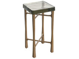 Cirrus Antique Brass/Cast Glass Drink Table