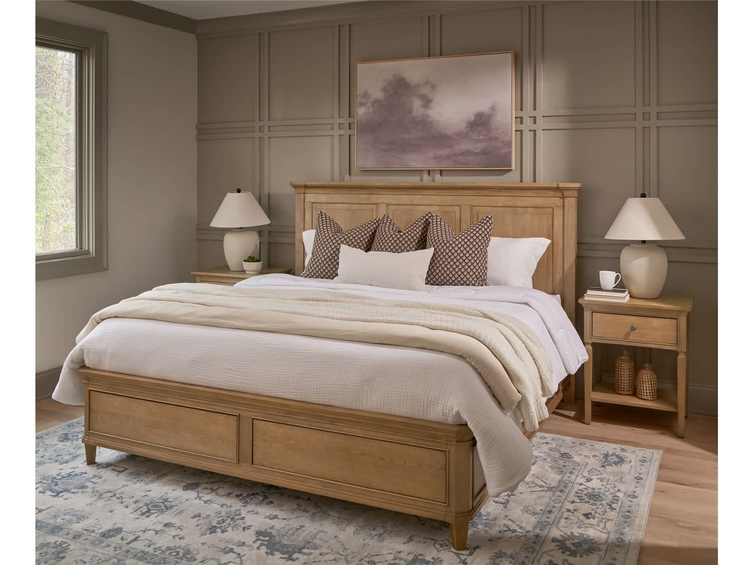 Birchaven Brindle King  Panel Storage Bed