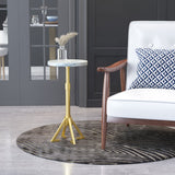 Maurice White & Gold Side Table