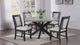 Stevens Charcoal Black/Light Gray 5-Piece Round Dining Set