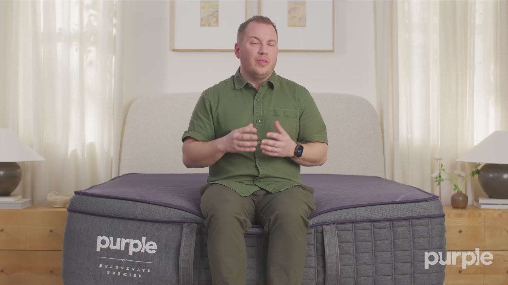 Purple Rejuvenate Premier Hybrid Plush Dark Purple Queen Mattress