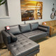 Seattle Dark Gray Reversible L Shape Sofa