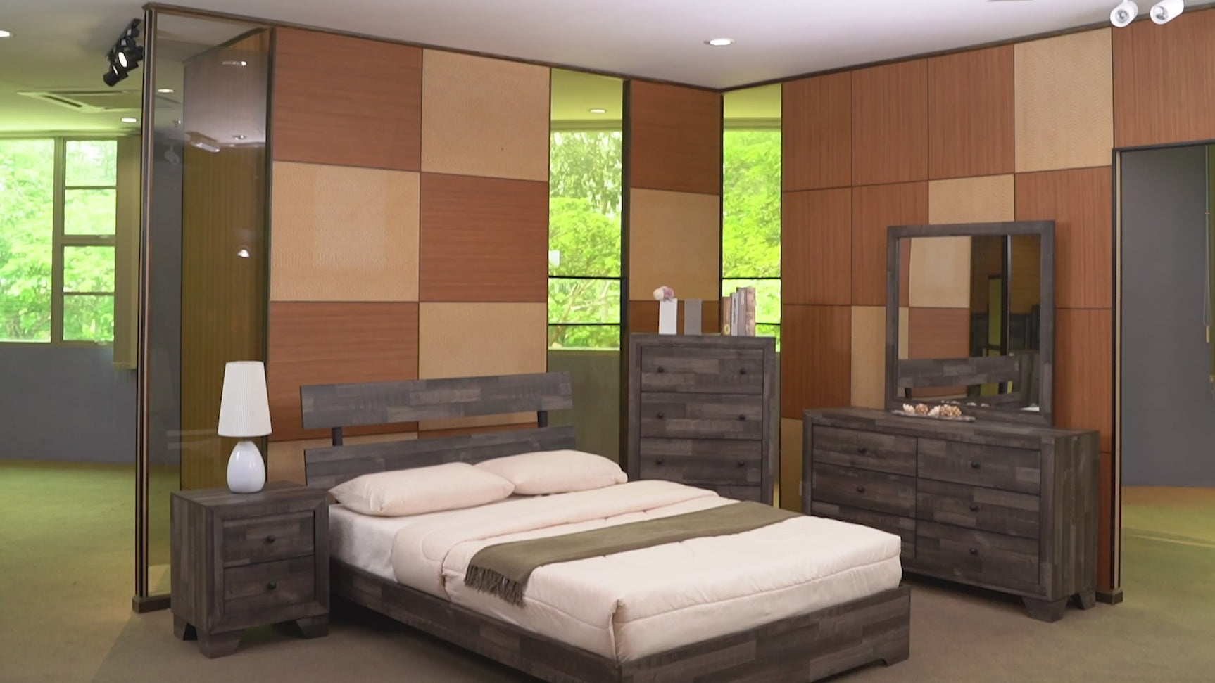 Atticus Gray Platform Bedroom Set