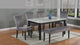 Pascal Gray/Black Faux Marble Top Dining Set