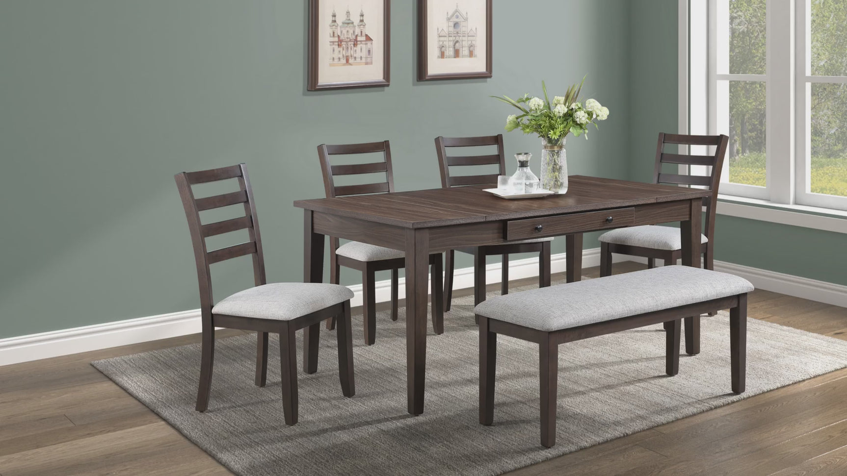 Wagner Brown/Neutral Dining Set