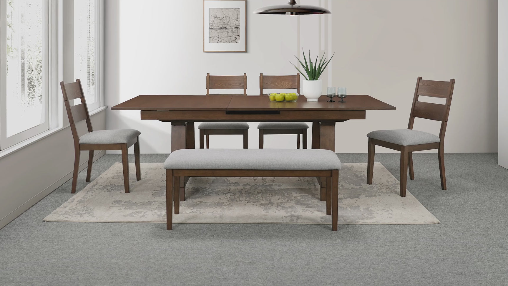 Everly Brown Extendable Dining Table