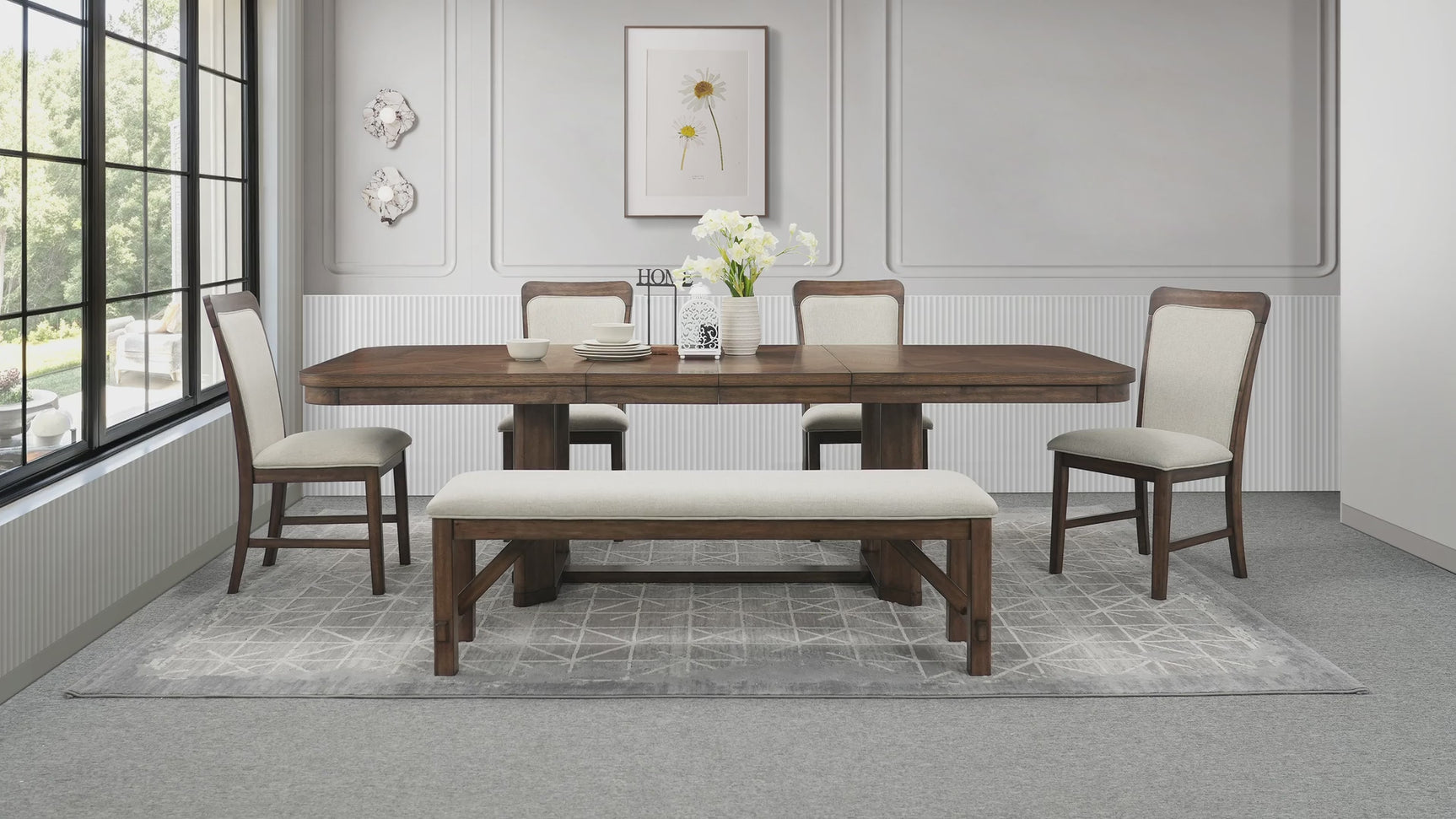 Broadmoor Beige/Brown Dining Set