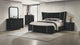 Armany Black Upholstered Queen Bed