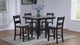 Lester Light Gray 5-Piece Counter Height Set