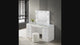 Luxo White Vanity Set w/LED Mirror & Stool