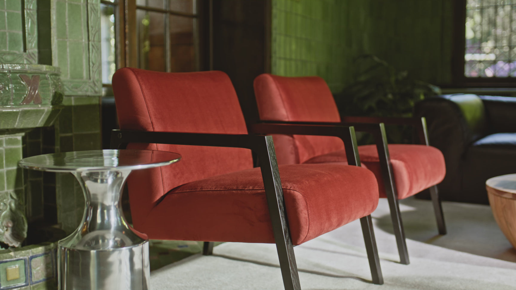 Rassa Polished Silver Accent Table