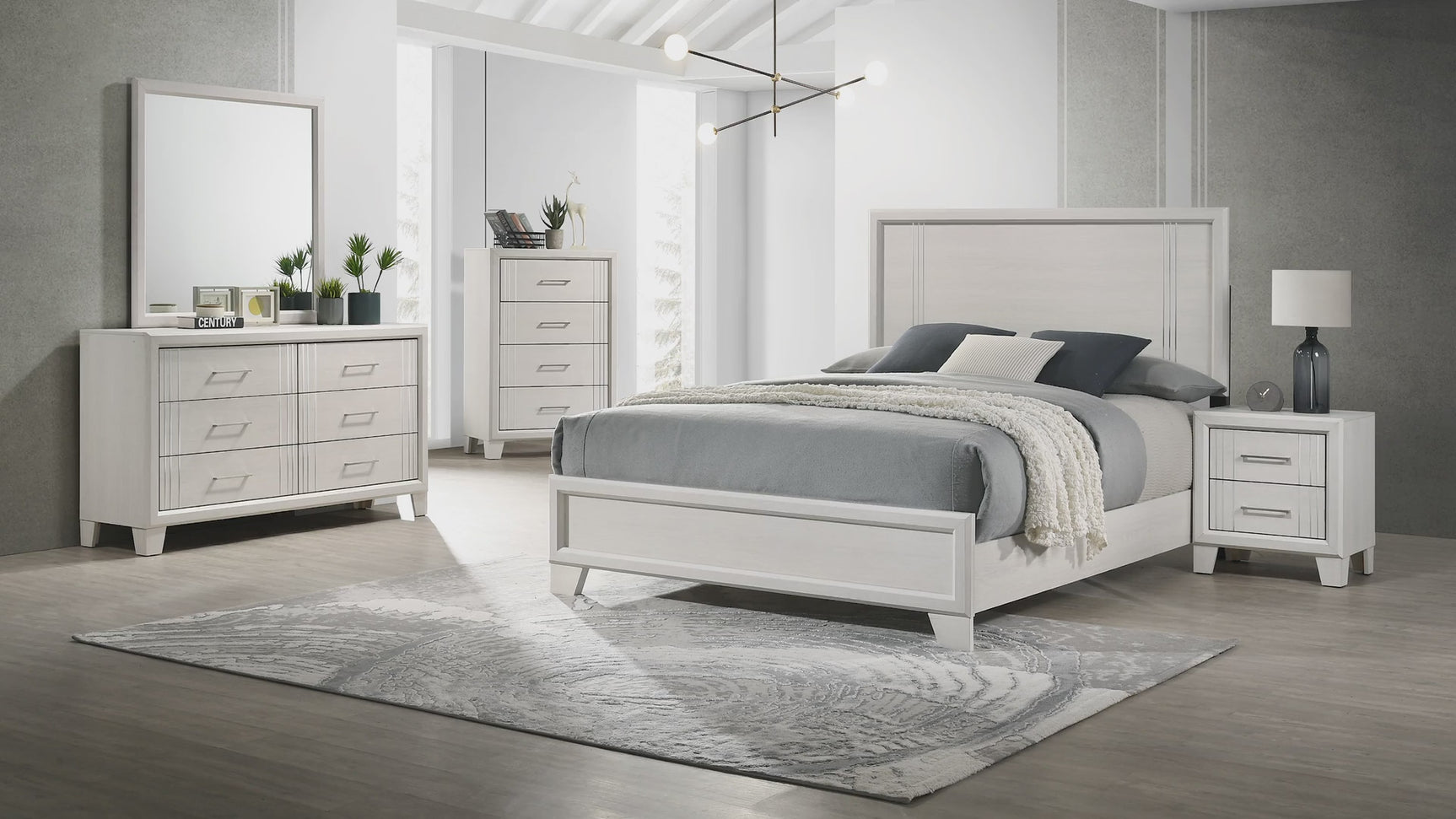 Charlie White Queen Panel Bedroom Set