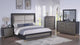Payson Black/Brown Upholstered Panel Bedroom Set