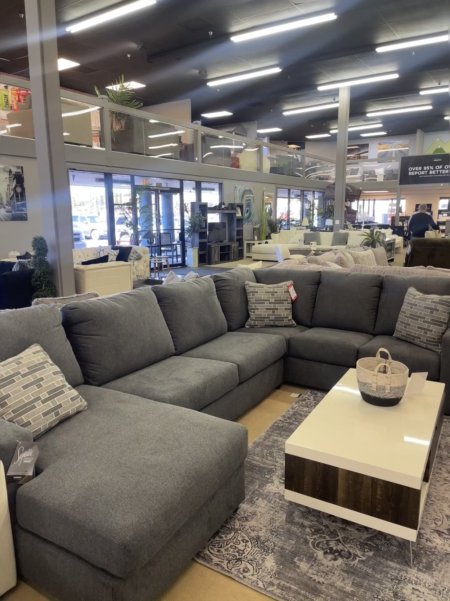 Edenfield Charcoal 3pc Sectional w/ Chaise