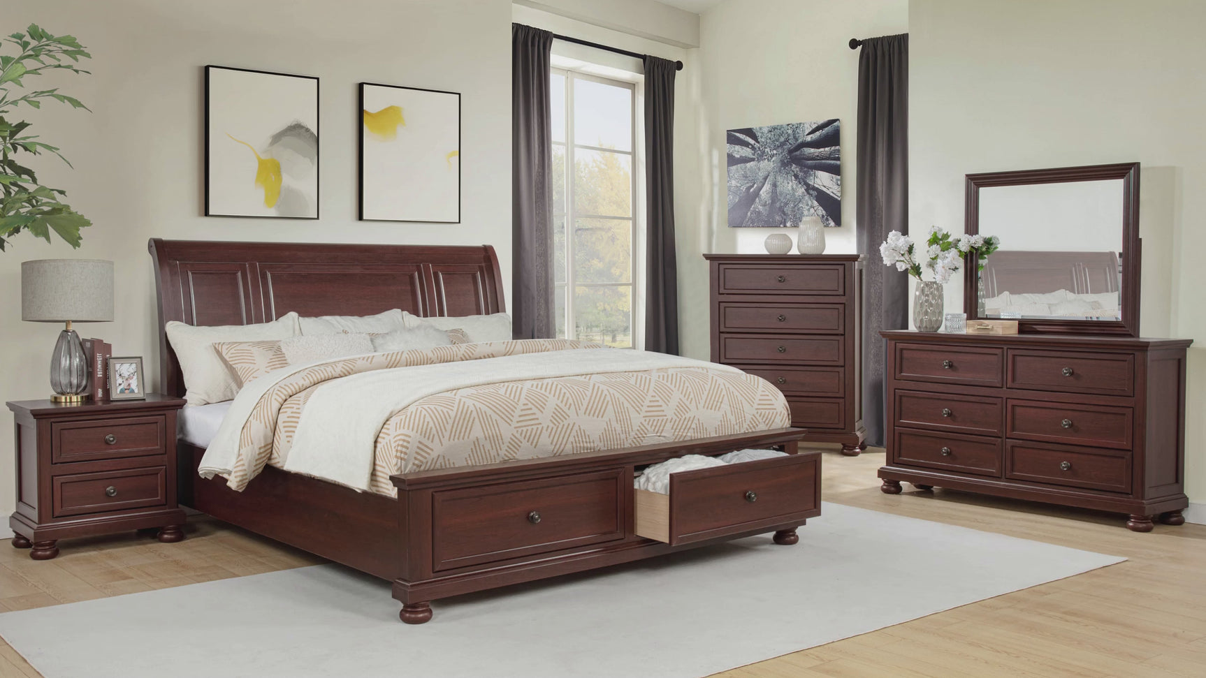 Claribelle Dark Walnut Dresser Mirror