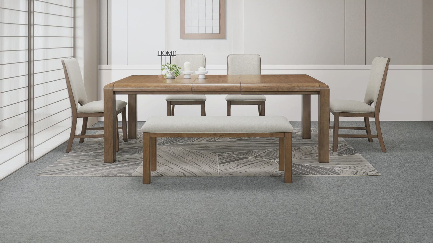 Cockrell Beige/Brown Dining Set