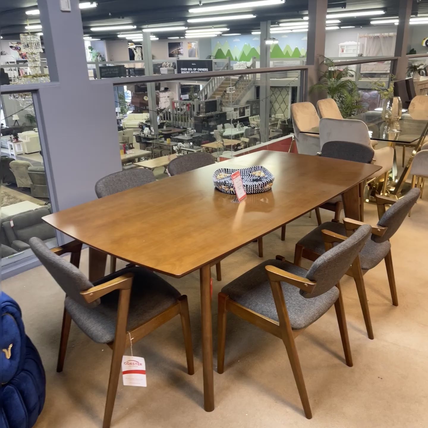 Malone Dark Walnut & Grey Dining Room Sets