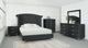 Lucinda Black Upholstered Wingback Panel Bedroom Set