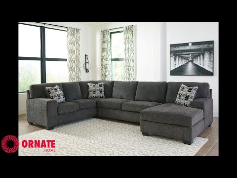 (Online Special Price) Ballinasloe Smoke 3pc Sectional w/ RAF Chaise