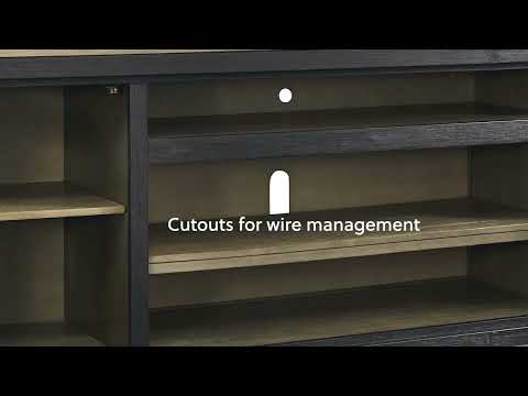 Foyland Black & Brown 83" TV Stand