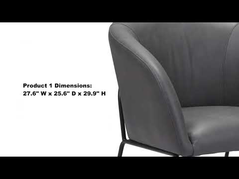 Quinten Vintage Gray Accent Chair