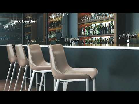 Magnus Brown & Silver Barstool (Set of 2)