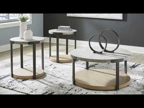 Darthurst Light Brown Coffee Table Set (Set of 3)