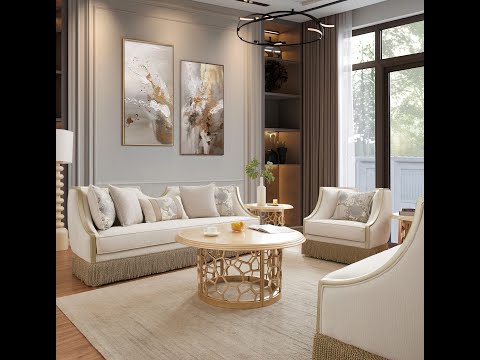 Platinum Manor Beige/Gold Trim Chair / HD-C6127