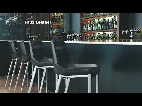 Magnus Black & Silver Barstool (Set of 2)