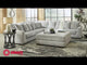 (Online Special Price) Regent Park Pewter 4pc Corner Sectional w/ Ottoman