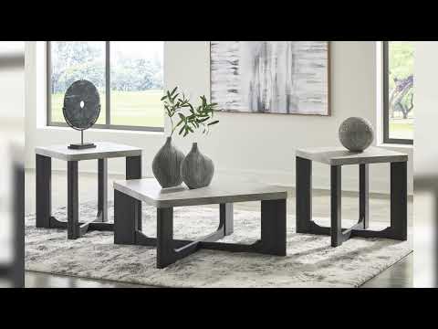 Sharstorm Two-Tone Gray Table (Set of 3)