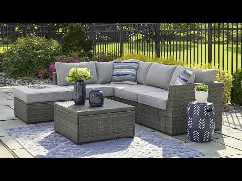 Petal Road Gray Outdoor Sectional Seating Group (Set of 4)