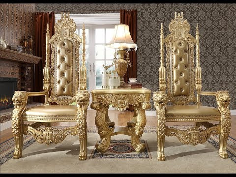 Celestia Bright Gold King Chair  / HD-1801