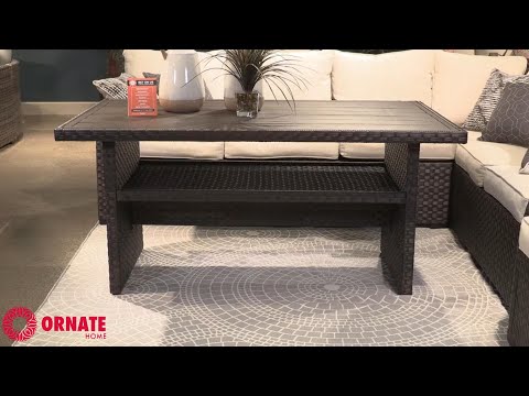 Easy Isle Dark Brown Rectangular Multi-Use Outdoor Table