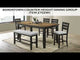 Bardstown Dark Wheat & Charcoal Black Counter Height Dining Room Sets