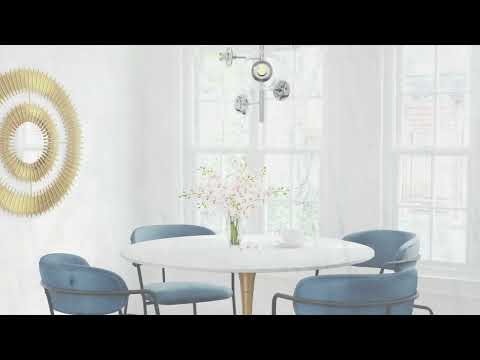 Ithaca White & Gold Dining Table
