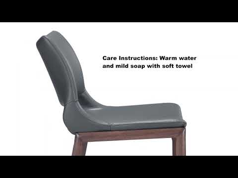 Ace Dark Gray & Walnut Counter Stool (Set of 2)