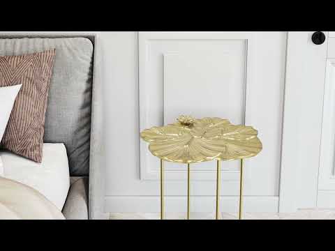Lotus Gold Side Table