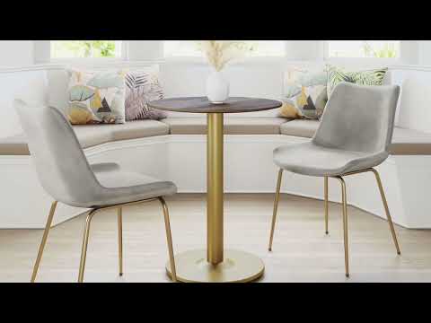 Alto Brown & Gold Bistro Table