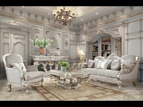 Aurora Silver 3pc Living Room Set  / HD-2662