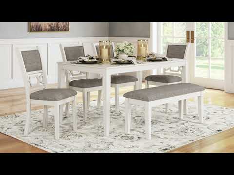 Erinberg Antique White 5 Pc. Counter Height Dining Room Set
