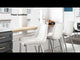 Magnus White & Silver Counter Stool (Set of 2)