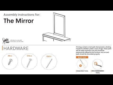 Cadmori Tan Bedroom Mirror (Online Special Price)