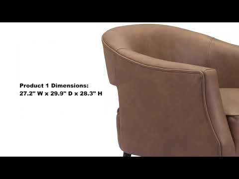 Berkeley Vintage Brown Accent Chair