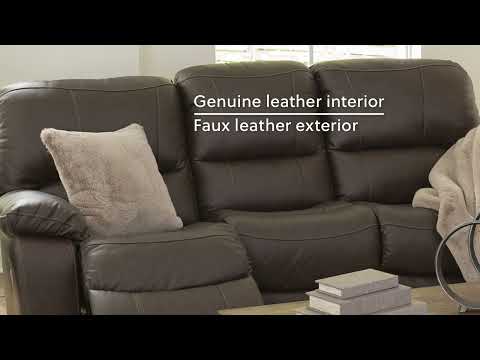 Leesworth Dark Brown Power Reclining Living Room Set / 3pc