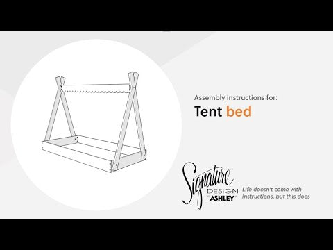 Hallityn White Twin Tent Bed